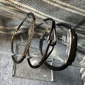 Set of 3 metal and cord bracelets   Must bundle! 3 for $10 or 4 for $15 etc